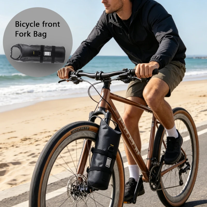 1pcs Bikepacking Fork Bag,Waterproof Roll-top Design,Lightweight Front Fork Storage for Long Distance Cycling & Outdoor
1pcs Bikepacking Fork Bag,Waterproof Roll-top Design,Lightweight Front Fork Storage for Long Distance Cycling & Outdoor
