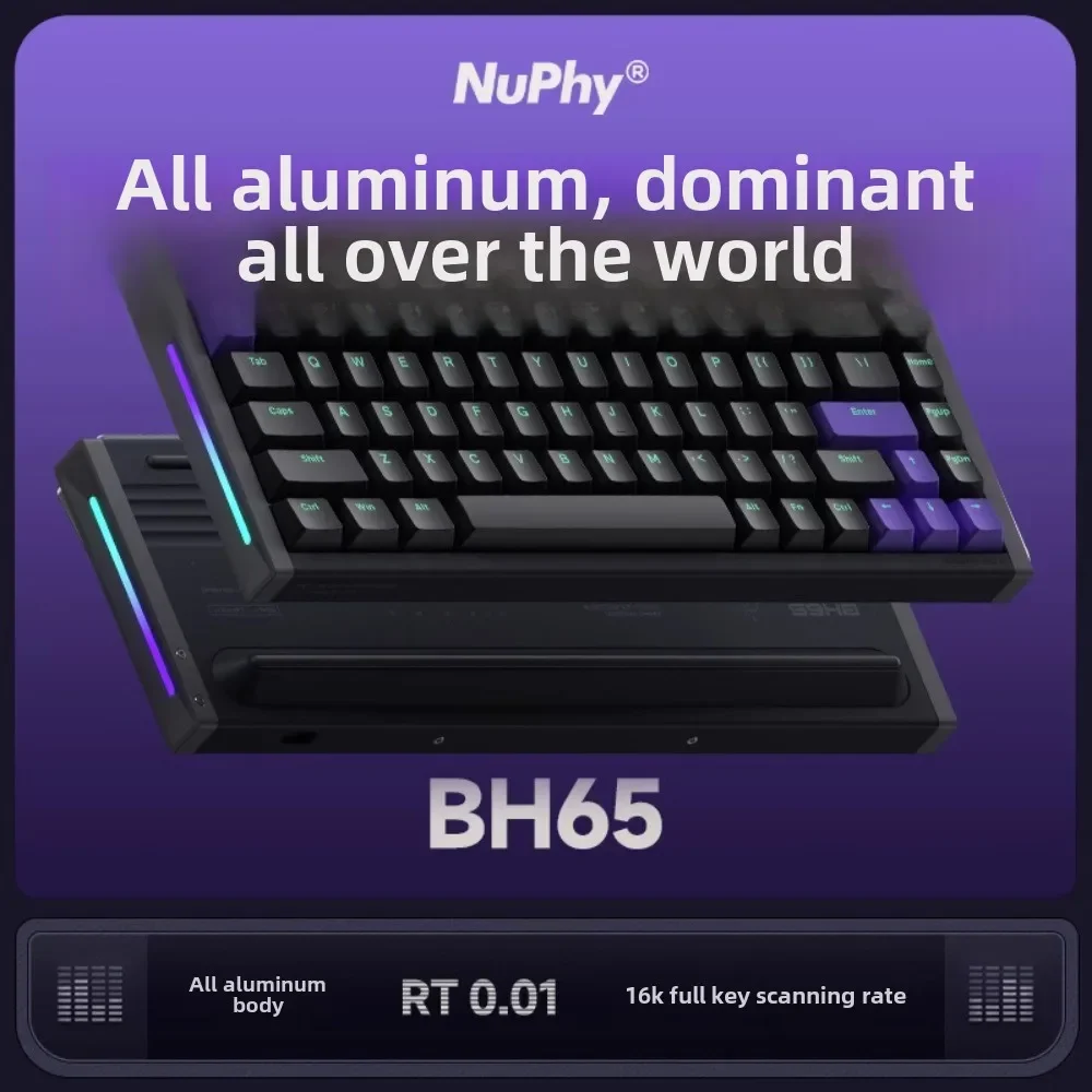 NuPhy BH65 клавиатура с магнитной осью, игровая клавиатура, алюминиевый кум, магнитная нефритовая ось, пропроводная, быстрая реакция, 68 клавиш, RGB, 8000 Гц
NuPhy BH65 клавиатура с магнитной осью, игровая клавиатура, алюминиевый кум, магнитная нефритовая ось, пропроводная, быстрая реакция, 68 клавиш, RGB, 8000 Гц