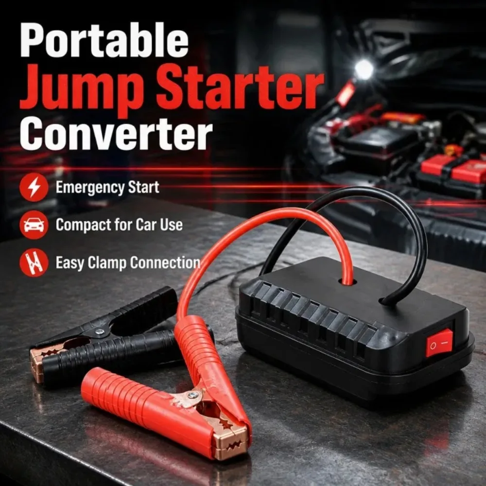 Portable Car Battery Jump Starter Jump Box Lithium Battery Converter Power Pack for Emergency Vehicle Starting Accessories
Portable Car Battery Jump Starter Jump Box Lithium Battery Converter Power Pack for Emergency Vehicle Starting Accessories