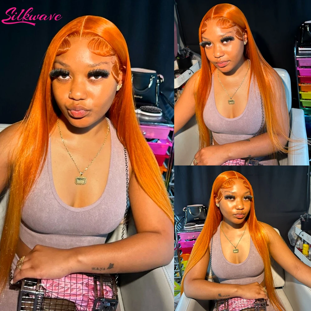 Silkwave 36 Inches Straight Ginger Orange Lace Front Human Hair Wig 13x4 13x6 HD Lace Frontal Colored Wigs Prep lucked For Women
Silkwave 36 Inches Straight Ginger Orange Lace Front Human Hair Wig 13x4 13x6 HD Lace Frontal Colored Wigs Prep lucked For Women