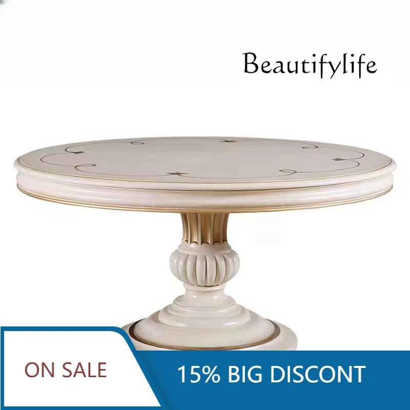 Italian Style Verona Series Round Dining Table British Solid Wood Carving Dining Table European Family Round Meal X
Italian Style Verona Series Round Dining Table British Solid Wood Carving Dining Table European Family Round Meal X