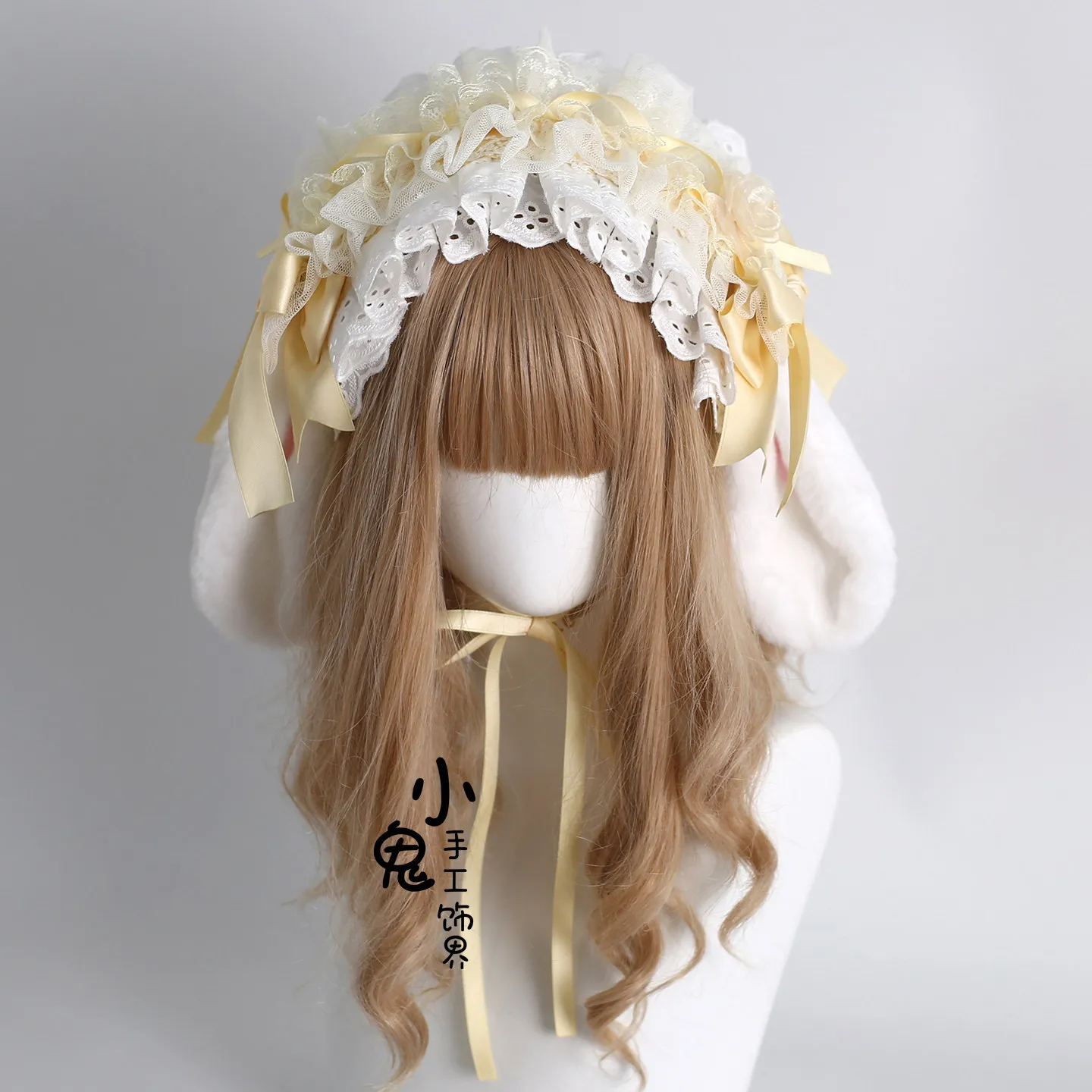 Bow Lolita Silk Satin Ballet Headband Original Milk Yellow Glazed Rabbit Ears Headband
Bow Lolita Silk Satin Ballet Headband Original Milk Yellow Glazed Rabbit Ears Headband