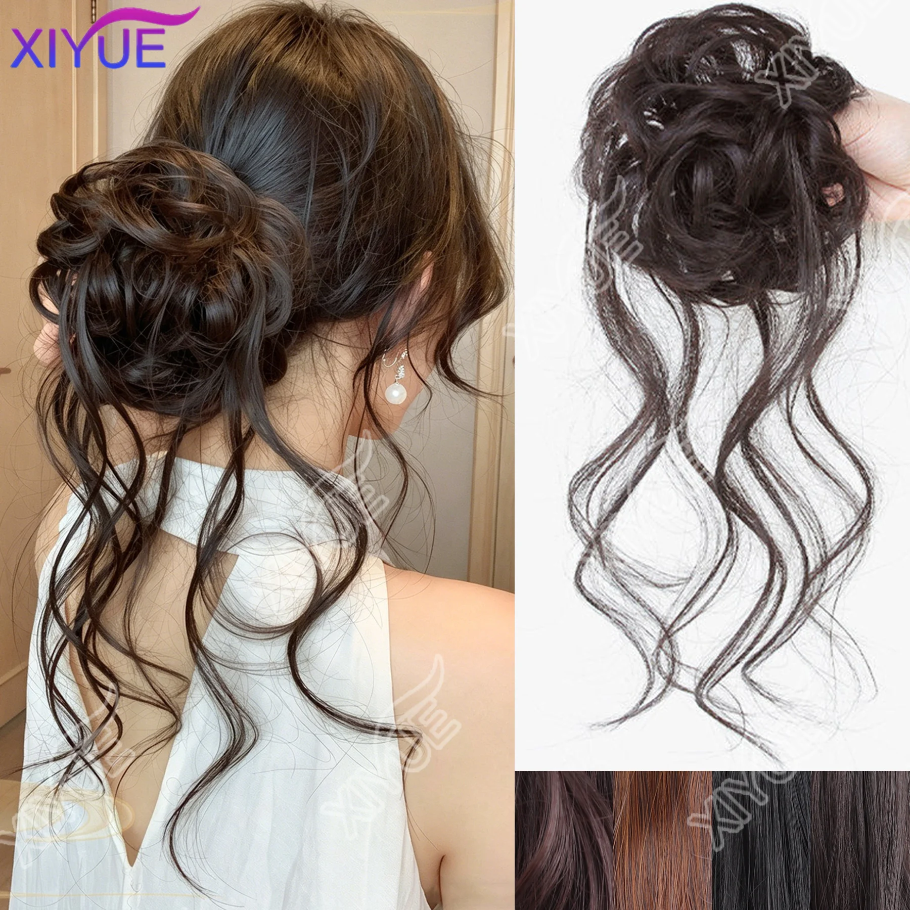 XIYUE Synthetic Fiber Messy Bun Hairpiece Scrunchie Fake Chignon Hair Bun Extensions Hair Accessories for Women Daily Use
XIYUE Synthetic Fiber Messy Bun Hairpiece Scrunchie Fake Chignon Hair Bun Extensions Hair Accessories for Women Daily Use