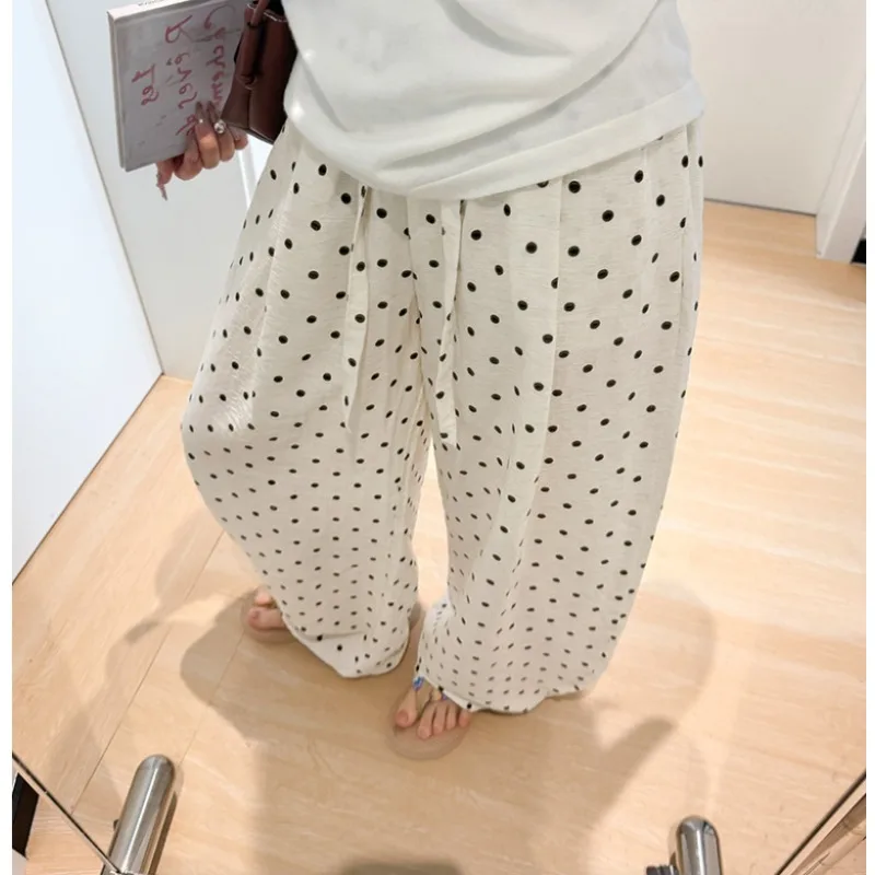 Polka Dot Cotton Linen Pants White Women Wide Leg Summer Spring Baggy Trousers For Woman High Waist Linen Loose Pants Women
Polka Dot Cotton Linen Pants White Women Wide Leg Summer Spring Baggy Trousers For Woman High Waist Linen Loose Pants Women