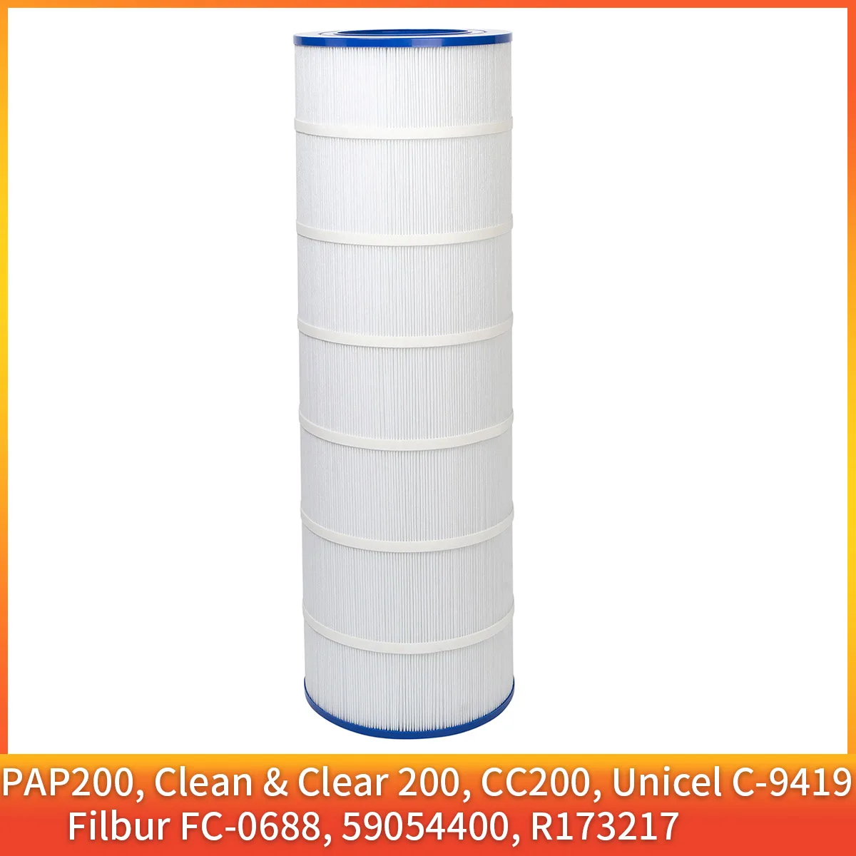 1 Pc Pool Filter for PAP200, Clean & Clear 200, CC200, Unicel C-9419,Filbur FC-0688, 59054400, R173217, Pool Filter Cartridge
1 Pc Pool Filter for PAP200, Clean & Clear 200, CC200, Unicel C-9419,Filbur FC-0688, 59054400, R173217, Pool Filter Cartridge