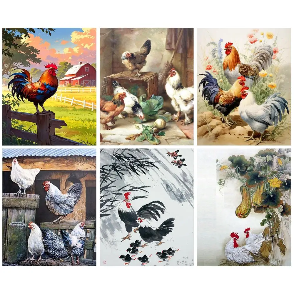GATYZTORY Rooster Painting By Numbers Hand Painting Acrylic on Canvas Paints Animal Abstract Wall Art Picture Art Supplies
GATYZTORY Rooster Painting By Numbers Hand Painting Acrylic on Canvas Paints Animal Abstract Wall Art Picture Art Supplies