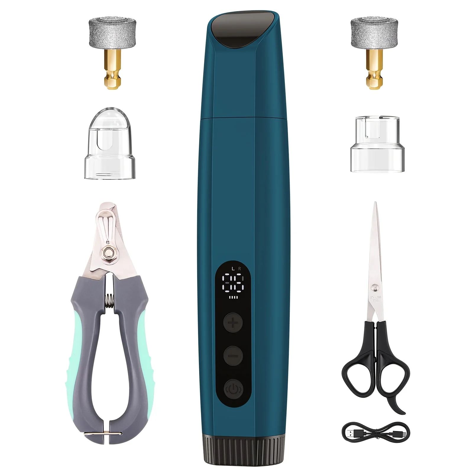 Electric Dog & Nail Grinder with LED Light & Quiet Operation - 6-Speed Pet Nail Trimmer Suitable for Dogs, Forward/Reverse Motor
Electric Dog & Nail Grinder with LED Light & Quiet Operation - 6-Speed Pet Nail Trimmer Suitable for Dogs, Forward/Reverse Motor