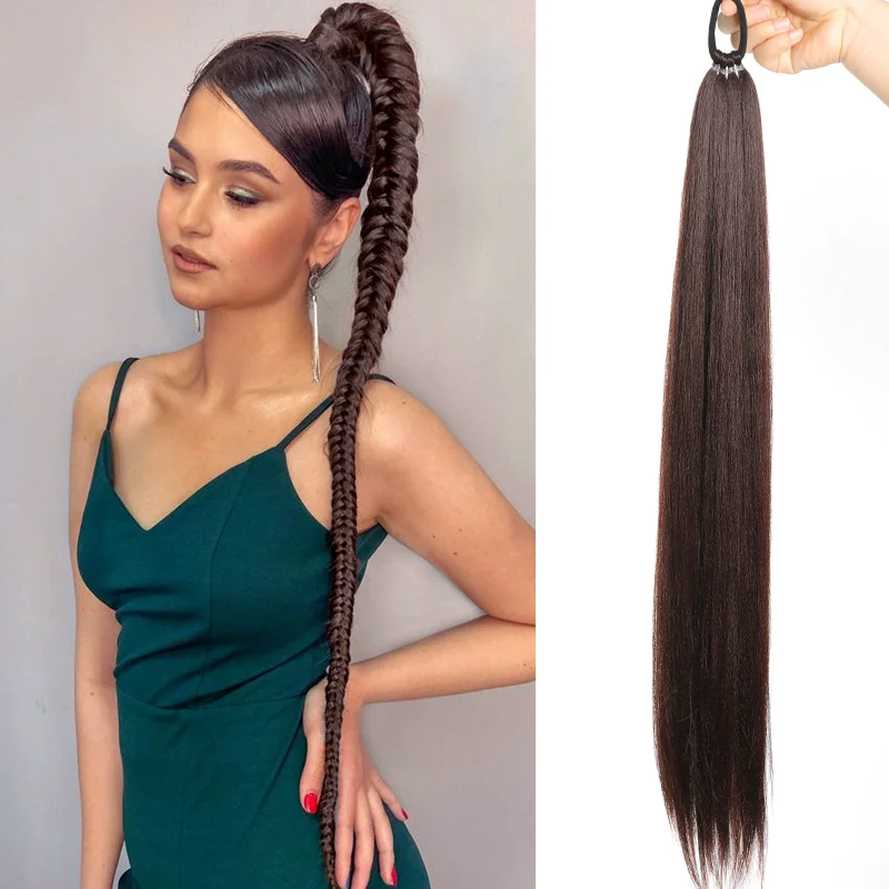 Synthetic 28 Inch Long Straight Hair Ponytail Extension Rubber Band Design Natural Look Easy Wear for Women and Girls
Synthetic 28 Inch Long Straight Hair Ponytail Extension Rubber Band Design Natural Look Easy Wear for Women and Girls