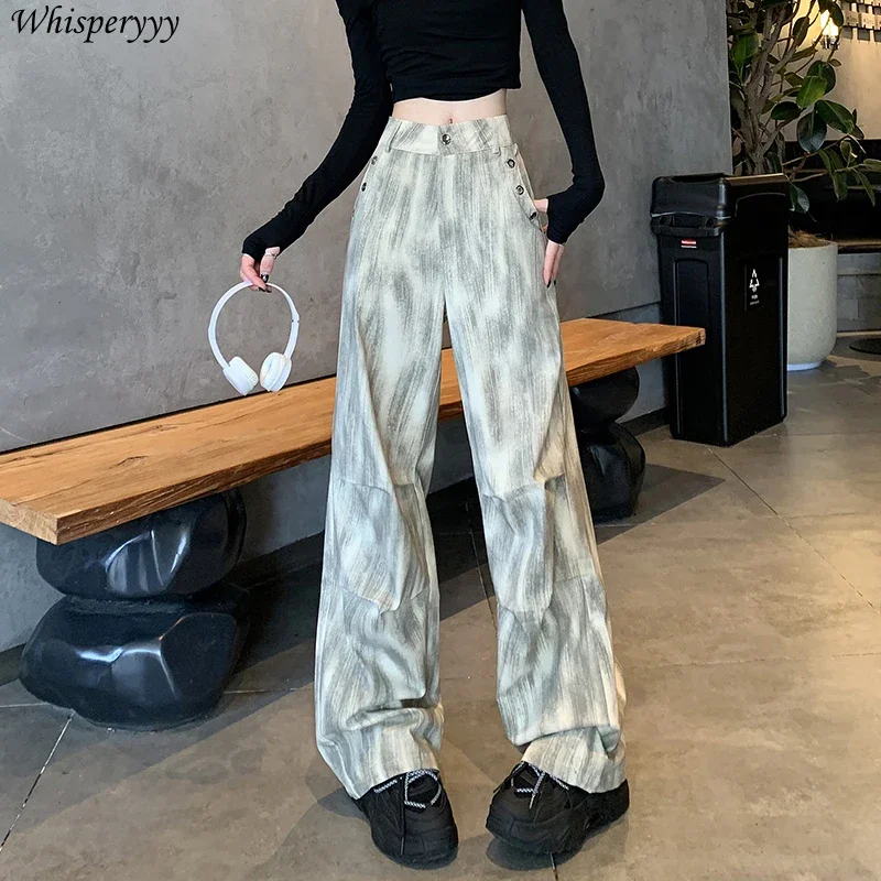 Tie-dye Cargo Pants High-waisted High Street Hip-hop Loose Straight Wide-leg Trousers Spring Autumn Overalls Casual Sweatpants
Tie-dye Cargo Pants High-waisted High Street Hip-hop Loose Straight Wide-leg Trousers Spring Autumn Overalls Casual Sweatpants