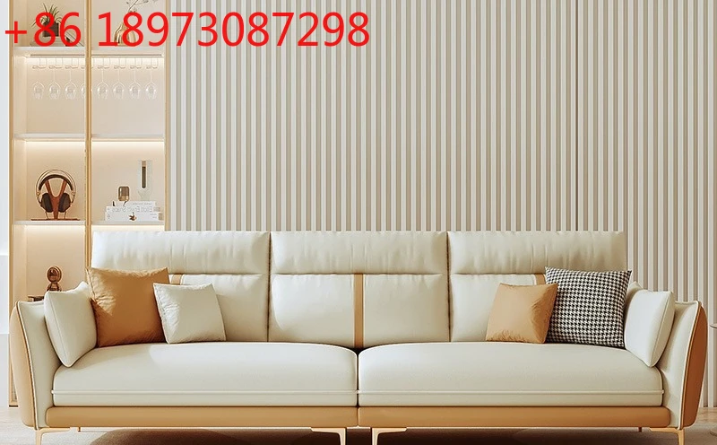 The first layer of cowhide is simple and modern light luxury living room color matching leather sofa
The first layer of cowhide is simple and modern light luxury living room color matching leather sofa