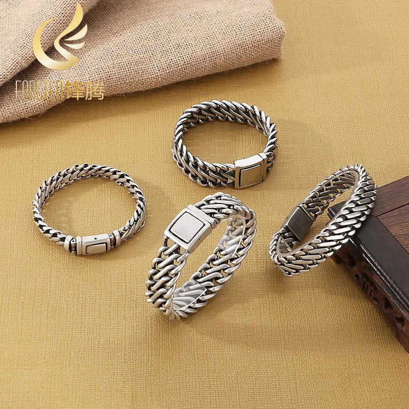 Fongten Factory Motorcycle Style Stainless Steel Men's Bracelet Creative Weaving Chain Hip Rock Fashion Jewelry Surprise Gift
Fongten Factory Motorcycle Style Stainless Steel Men's Bracelet Creative Weaving Chain Hip Rock Fashion Jewelry Surprise Gift