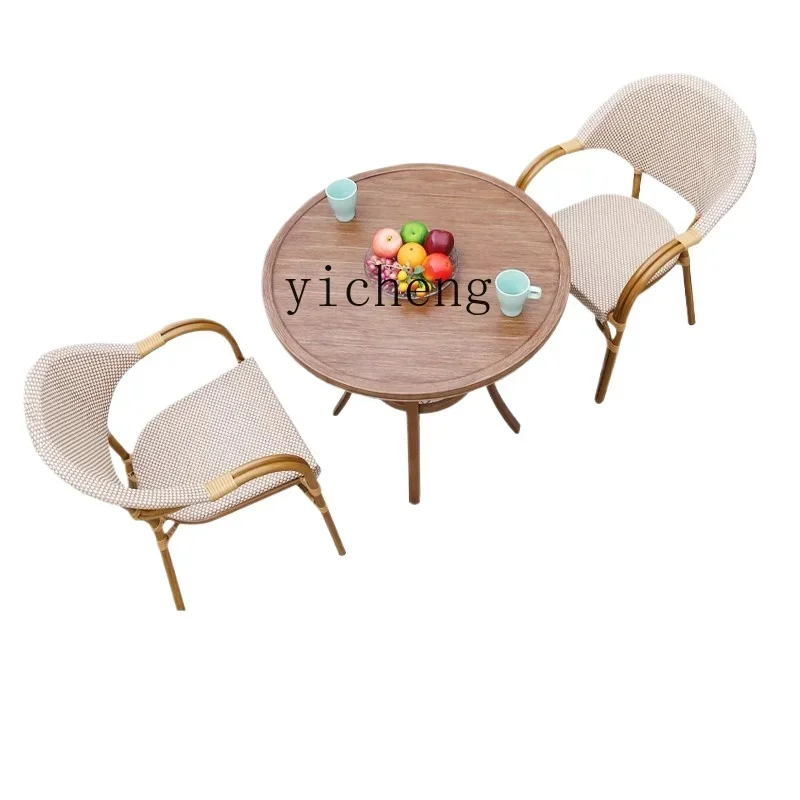 Tqh Outdoor Desk-Chair Garden Rattan Chair Three-Piece Set Balcony Garden Outdoor Leisure Chair Coffee Table Rattan Table
Tqh Outdoor Desk-Chair Garden Rattan Chair Three-Piece Set Balcony Garden Outdoor Leisure Chair Coffee Table Rattan Table