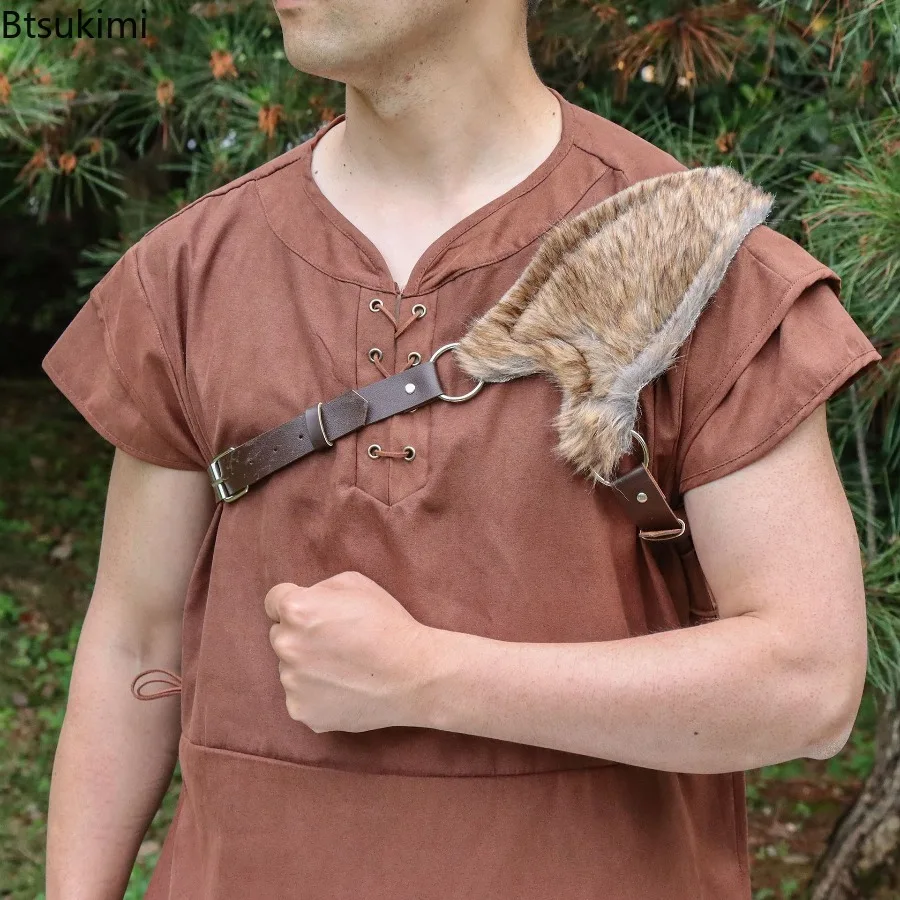 Ренессансный средневековый рыцарь, платье викингов, кожаная шаль с краями из искусственного меха, шаль с искусственным пером, воротник, костюм для косплея на Хэллоуин, реквизит
Ренессансный средневековый рыцарь, платье викингов, кожаная шаль с краями из искусственного меха, шаль с искусственным пером, воротник, костюм для косплея на Хэллоуин, реквизит