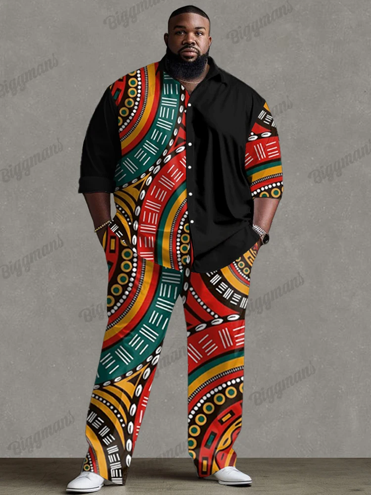Biggmans Spring Summer Shirt And Pants Outfits Gentleman Top Trouser Plus Size Two Piece Set Loose Men Pockets Long Pants Suit
Biggmans Spring Summer Shirt And Pants Outfits Gentleman Top Trouser Plus Size Two Piece Set Loose Men Pockets Long Pants Suit