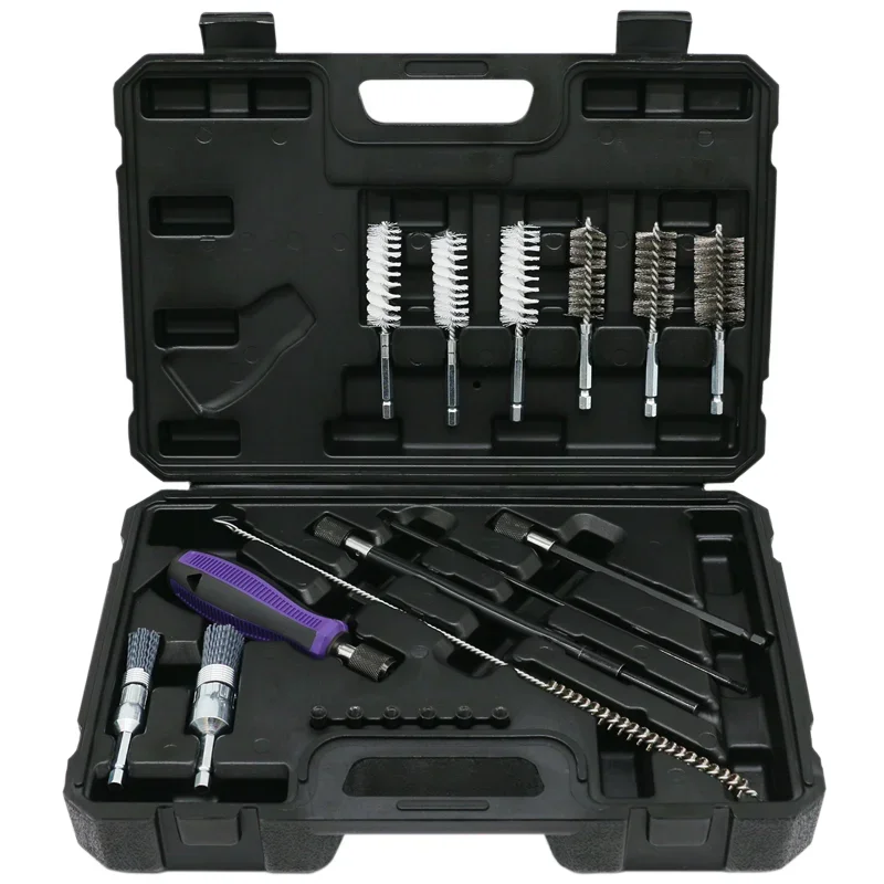 19 pieces of universal diesel engine injector valve seat cleaning kit, diesel engine seal and shaft brush kit
19 pieces of universal diesel engine injector valve seat cleaning kit, diesel engine seal and shaft brush kit