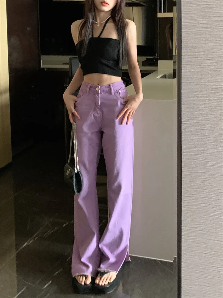 2025 Trend Women's Y2K Jeans - Dongdaemun Colorful Slit Ripped Denim Pants High Waist Loose Straight Leg Casual Trousers
2025 Trend Women's Y2K Jeans - Dongdaemun Colorful Slit Ripped Denim Pants High Waist Loose Straight Leg Casual Trousers