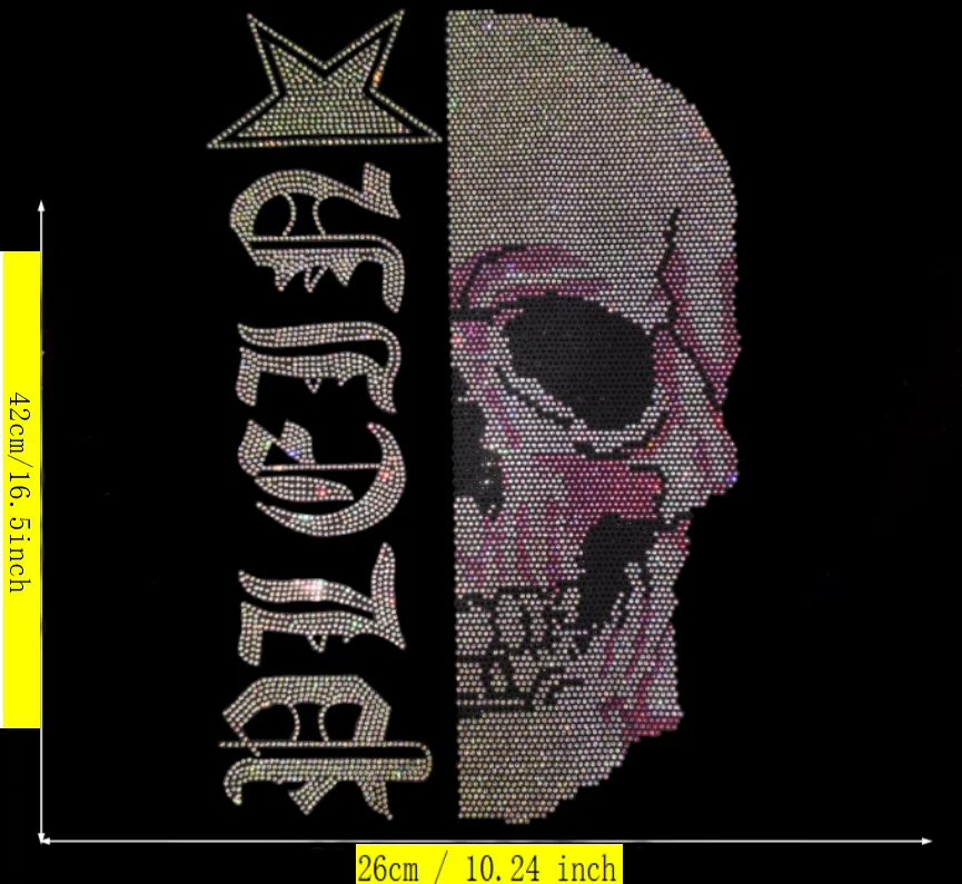 High End Hot Fix Rhinestone Patch Skull Pattern Premium DIY Garment Accessories For Shoes
High End Hot Fix Rhinestone Patch Skull Pattern Premium DIY Garment Accessories For Shoes