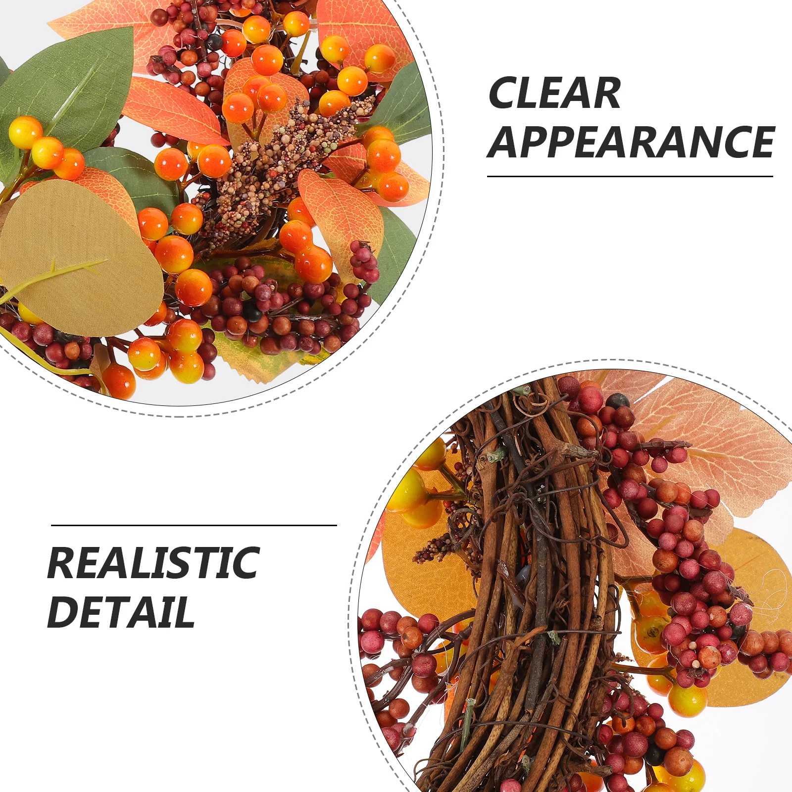 Leaves Thanksgiving Wreath Fall Decorations Artificial Outdoor Wreaths for Front
Leaves Thanksgiving Wreath Fall Decorations Artificial Outdoor Wreaths for Front