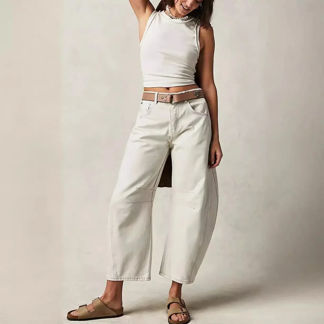 Washed Jeans Women Wide Leg Pants Denim High Waist Vintage Pockets Solid Basics Loose Fit Ankle Length Trousers 2025 Casual
Washed Jeans Women Wide Leg Pants Denim High Waist Vintage Pockets Solid Basics Loose Fit Ankle Length Trousers 2025 Casual
