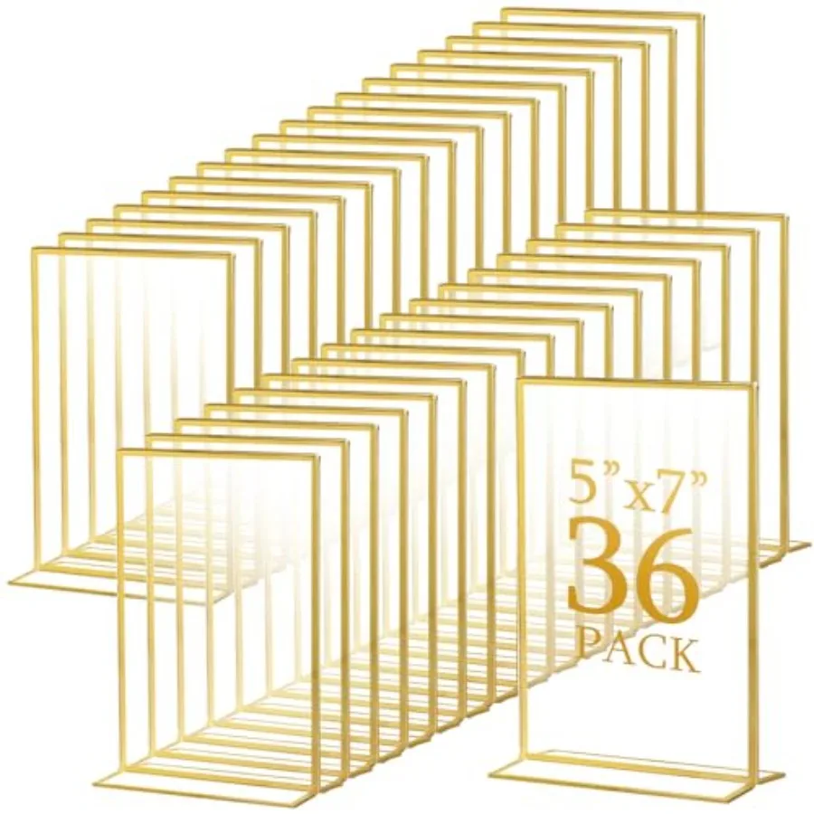 Gold Acrylic Sign Holders Gold Picture Frames Clear Wedding Table Numbers Double Sided Acrylic Holders for Wedding Restaurant T
Gold Acrylic Sign Holders Gold Picture Frames Clear Wedding Table Numbers Double Sided Acrylic Holders for Wedding Restaurant T