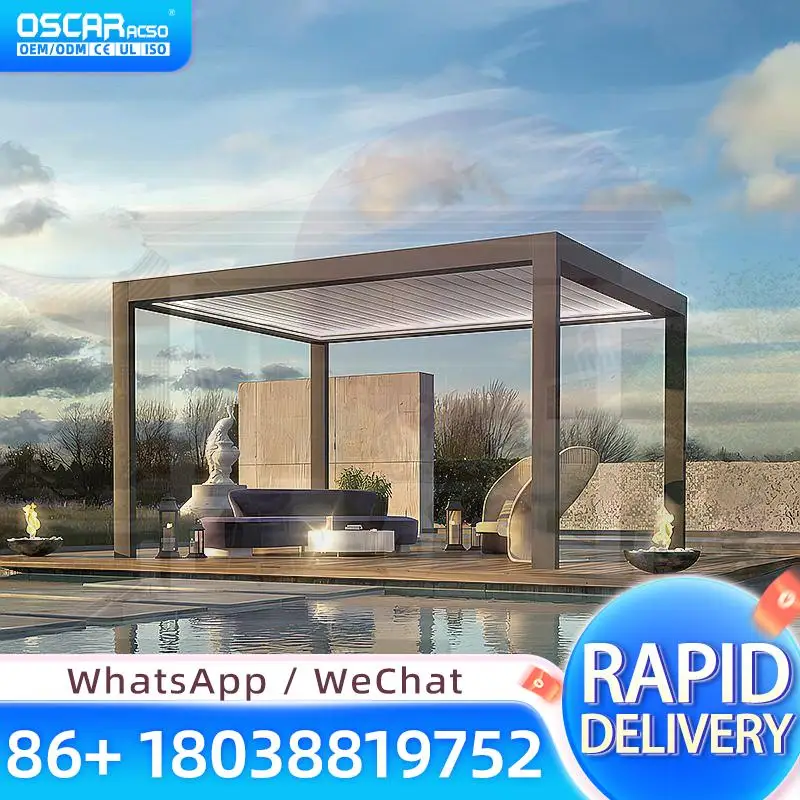 Modern Outdoor Aluminum Louvered Pergola Bioclimatique Easy Assemble 3*5 5*10 10*15 Patio Gazebo Nature Metal pergola
Modern Outdoor Aluminum Louvered Pergola Bioclimatique Easy Assemble 3*5 5*10 10*15 Patio Gazebo Nature Metal pergola