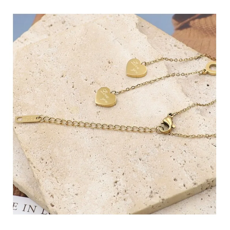 Summer New Fashionable Versatile Adjustable Titanium Steel Collarbone Chain Fresh and Sweet Gold Love Necklace Women
Summer New Fashionable Versatile Adjustable Titanium Steel Collarbone Chain Fresh and Sweet Gold Love Necklace Women
