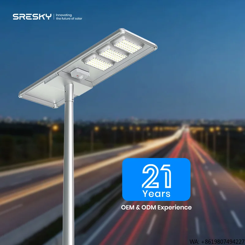 SRESKY Powerful Solar Street Light 60W 80W 100W Solar Integrated All in One Street Light Farolas Exteriores Solares
SRESKY Powerful Solar Street Light 60W 80W 100W Solar Integrated All in One Street Light Farolas Exteriores Solares
