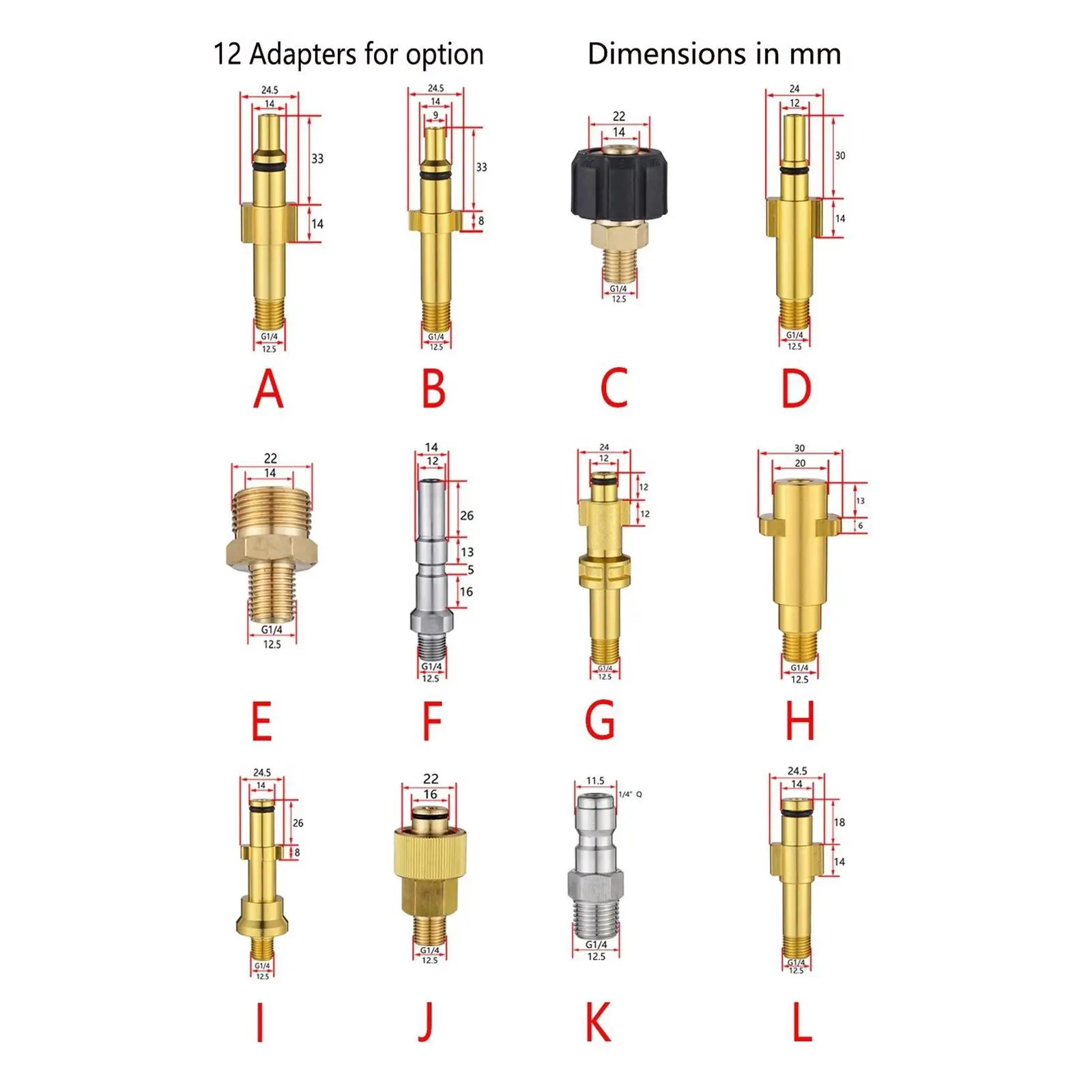 Foam Nozzle Qucik Connect Metal Washer Fittings Pressure Washer Adapter Foam
Foam Nozzle Qucik Connect Metal Washer Fittings Pressure Washer Adapter Foam