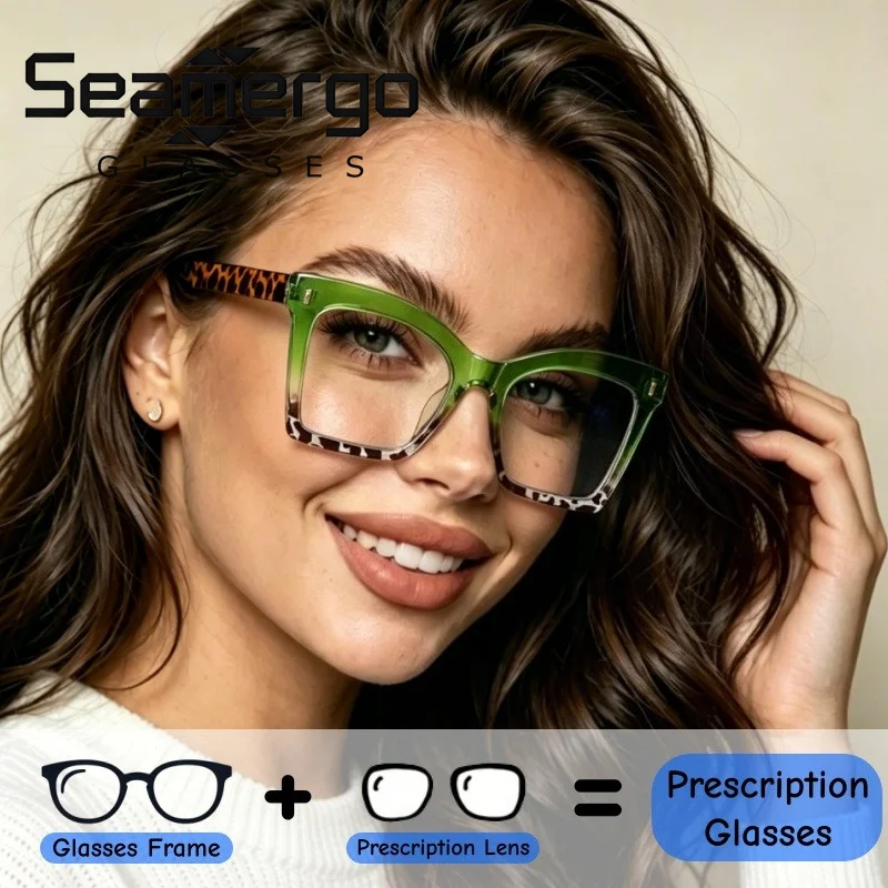 SEAMERGO Comfortable Large Frame PC Anti-blue Light Prescription Glasses Custom Diopter Lens for School Office and Daily Travel
SEAMERGO Comfortable Large Frame PC Anti-blue Light Prescription Glasses Custom Diopter Lens for School Office and Daily Travel
