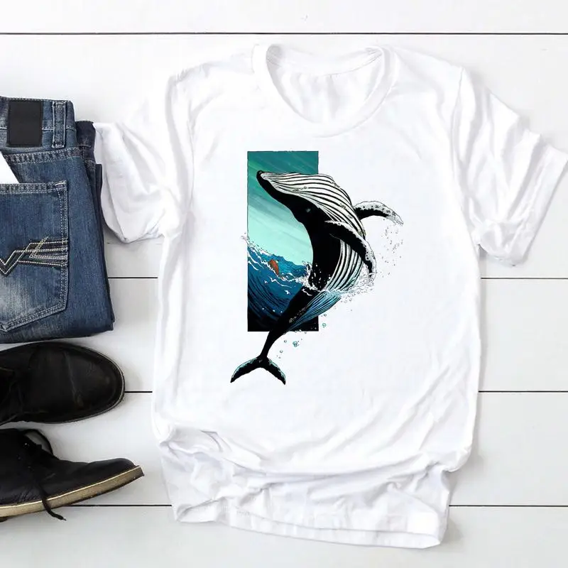 Women Short Sleeve Ocean Wave Animal Printing Fashion Cartoon Summer Lady Print Tee Graphic T Top Travel Tshirts Trend T-Shirt
Women Short Sleeve Ocean Wave Animal Printing Fashion Cartoon Summer Lady Print Tee Graphic T Top Travel Tshirts Trend T-Shirt