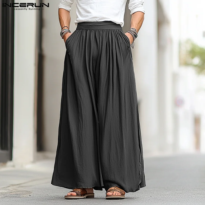 Men Casual Pants Solid Color Wide Leg Pants Loose INCERUN Fashion Long Trousers Streetwear Bottoms Joggers Oversize S-5XL 2025
Men Casual Pants Solid Color Wide Leg Pants Loose INCERUN Fashion Long Trousers Streetwear Bottoms Joggers Oversize S-5XL 2025