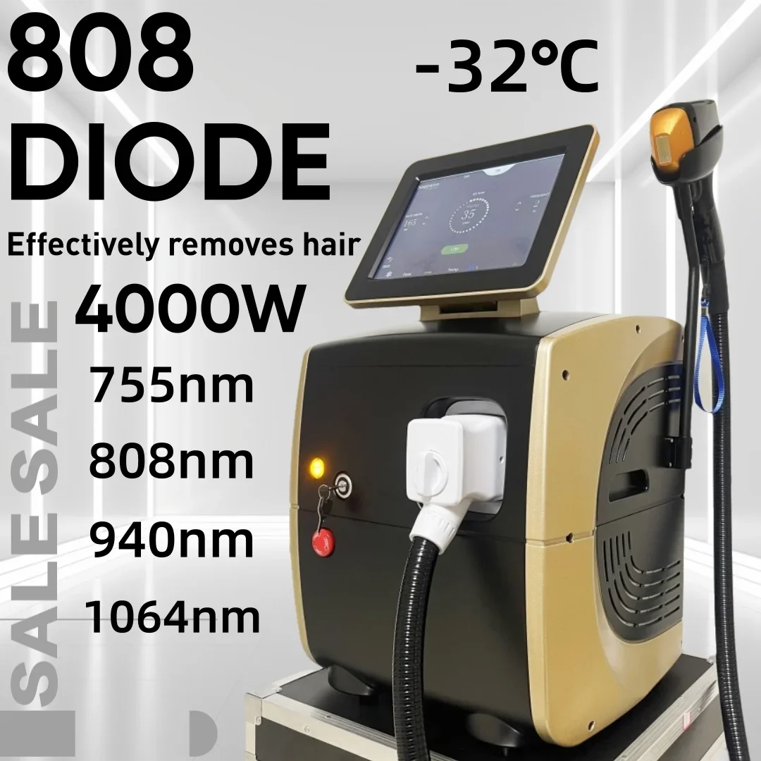 Professional 4 Waves Diode Laser 4000W 755nm 808nm 940nm 1064nm Ice Titanium Permanent Hair Removal Machine Salon Commercial
Professional 4 Waves Diode Laser 4000W 755nm 808nm 940nm 1064nm Ice Titanium Permanent Hair Removal Machine Salon Commercial