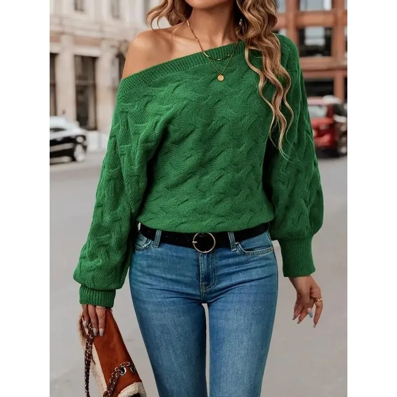 Off-Shoulder Knitted Sweater Women's Fashion Cross-Border Exposure Style Spring Summer Autumn Winter Seasonal Versatile Knitwear
Off-Shoulder Knitted Sweater Women's Fashion Cross-Border Exposure Style Spring Summer Autumn Winter Seasonal Versatile Knitwear