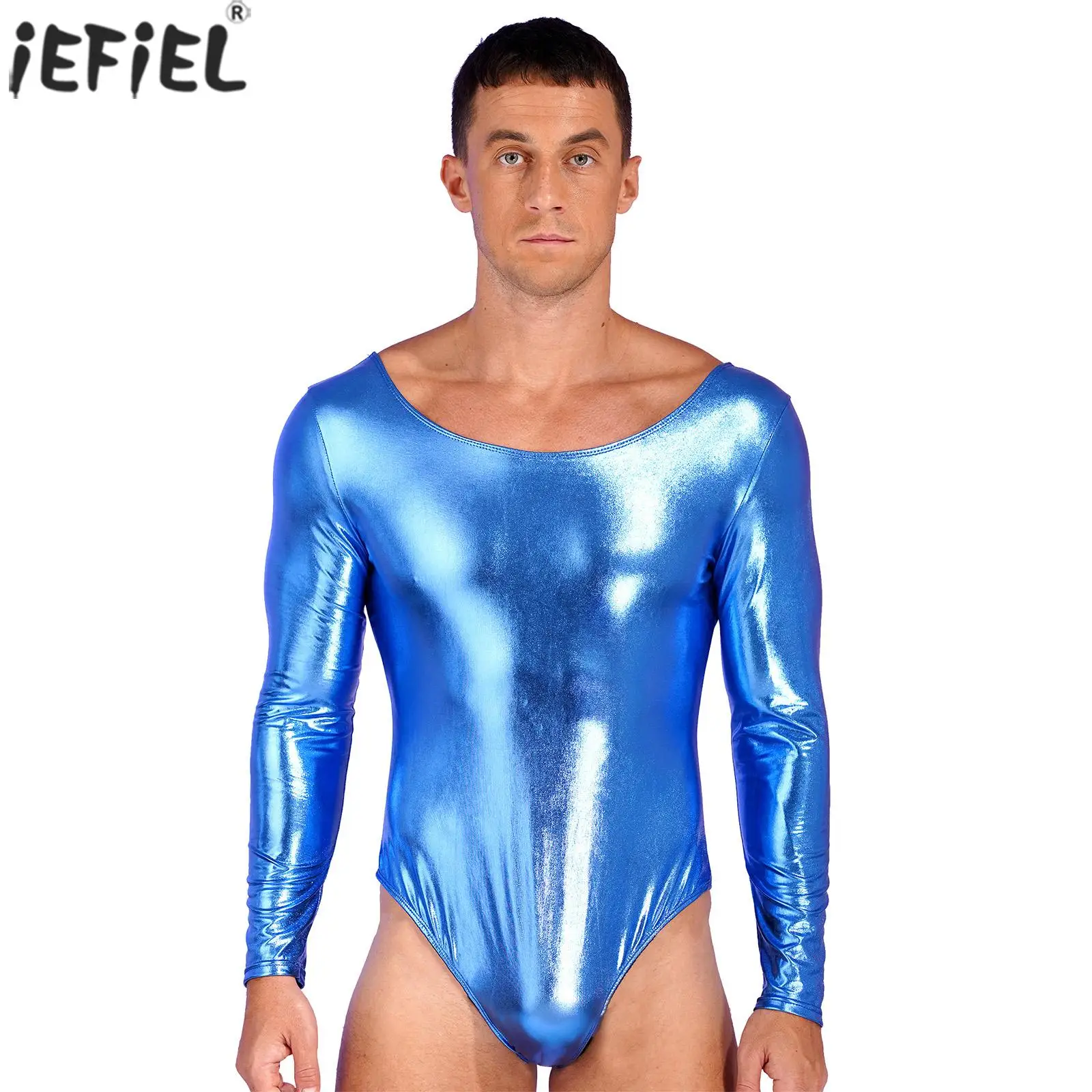 Mens Long Sleeves Bodysuit Shiny Patent Leather Swimwear Swimsuits One-piece Monokini Bodycon Leotard Stage Performance Costumes
Mens Long Sleeves Bodysuit Shiny Patent Leather Swimwear Swimsuits One-piece Monokini Bodycon Leotard Stage Performance Costumes