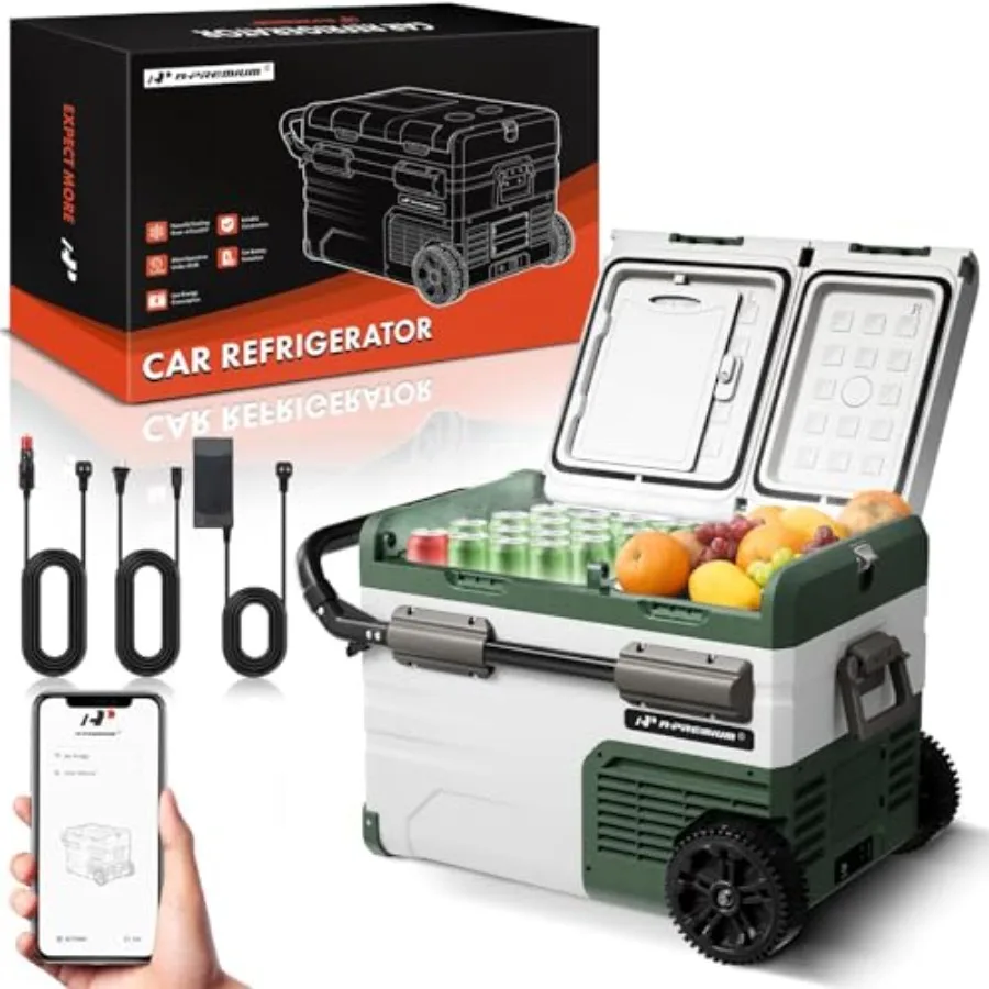 12V Refrigerator for Truck Car Camping RV Roadtrips, Aluminum Alloy Body, Black, Dual-Zone Cooling -4F68F with APP Control Dual
12V Refrigerator for Truck Car Camping RV Roadtrips, Aluminum Alloy Body, Black, Dual-Zone Cooling -4F68F with APP Control Dual