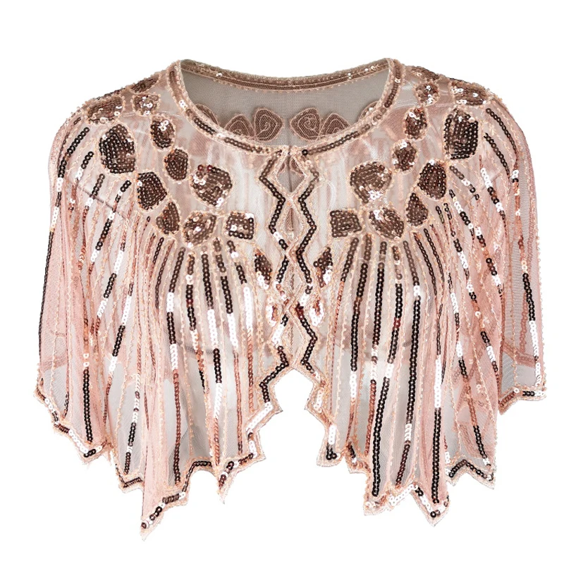 Retro Geometric Sequin Beaded Cape Vintage 1920s Shawl Wraps Flapper Cover Up Women Lady Mesh Scarf for Party Evening Gown Shrug
Retro Geometric Sequin Beaded Cape Vintage 1920s Shawl Wraps Flapper Cover Up Women Lady Mesh Scarf for Party Evening Gown Shrug