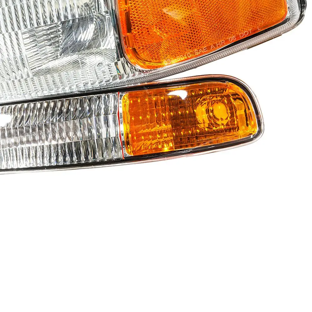 4pcs Front Left Right Car Headlights w/ Bumper Signal Lights for GMC Sierra yukon Chrome Housing & Clear Lens
4pcs Front Left Right Car Headlights w/ Bumper Signal Lights for GMC Sierra yukon Chrome Housing & Clear Lens