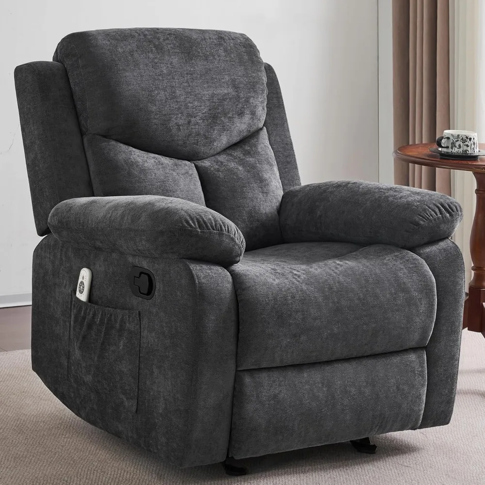 Overstuffed Glider Rocking Recliner Fabric Chair for Living Room,Upholstered Soft with Side Pocket, Chaise Lounge
Overstuffed Glider Rocking Recliner Fabric Chair for Living Room,Upholstered Soft with Side Pocket, Chaise Lounge