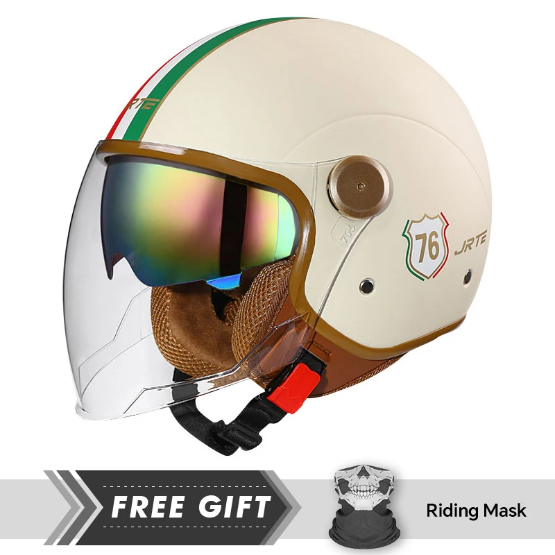 Retro Motorcycle Helmets 3/4 Open Face Helmet Dual Visors Jet Helmet Summer Electric Scooter Motorbike Open Half Helmet DOT
Retro Motorcycle Helmets 3/4 Open Face Helmet Dual Visors Jet Helmet Summer Electric Scooter Motorbike Open Half Helmet DOT