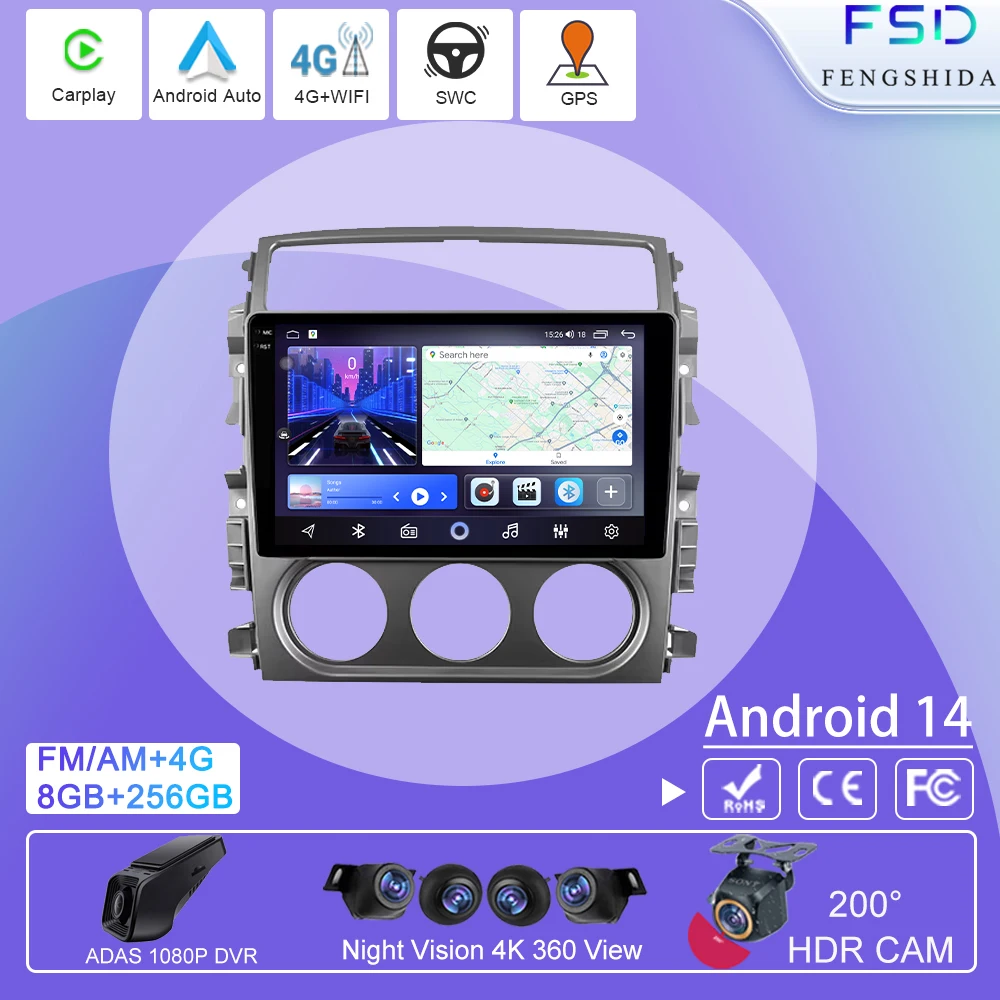 FOR Suzuki Liana 2004-2008 Android car dvd Auto Radio Stereo Multimedia Player GPS Navigation 5G wifi BT high-performance CPU
FOR Suzuki Liana 2004-2008 Android car dvd Auto Radio Stereo Multimedia Player GPS Navigation 5G wifi BT high-performance CPU