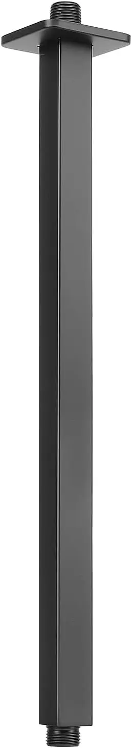 Matte Black Ceiling Mount Shower Arm, 16 Inch Stainless Steel Extension with Flange & Teflon Tape
Matte Black Ceiling Mount Shower Arm, 16 Inch Stainless Steel Extension with Flange & Teflon Tape