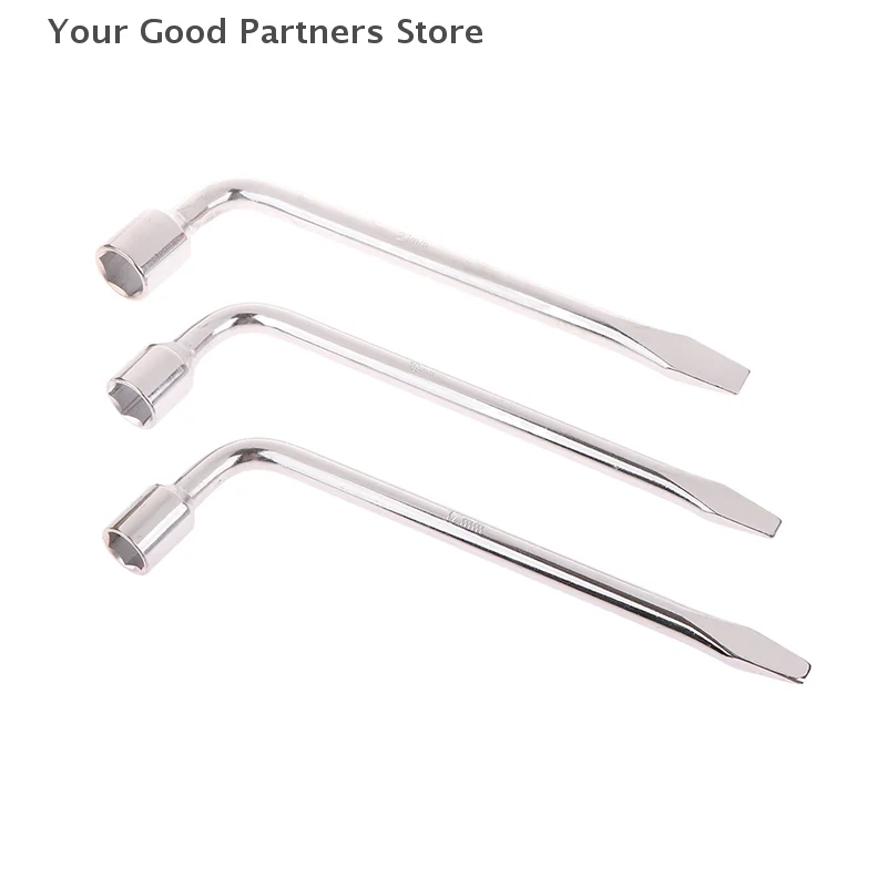 Car Spare Tire Lug Wrench - L Type Hexagonal Head 17/19/21mm Slotted End Socket Repair Tool, Standard Tire Wrench
Car Spare Tire Lug Wrench - L Type Hexagonal Head 17/19/21mm Slotted End Socket Repair Tool, Standard Tire Wrench