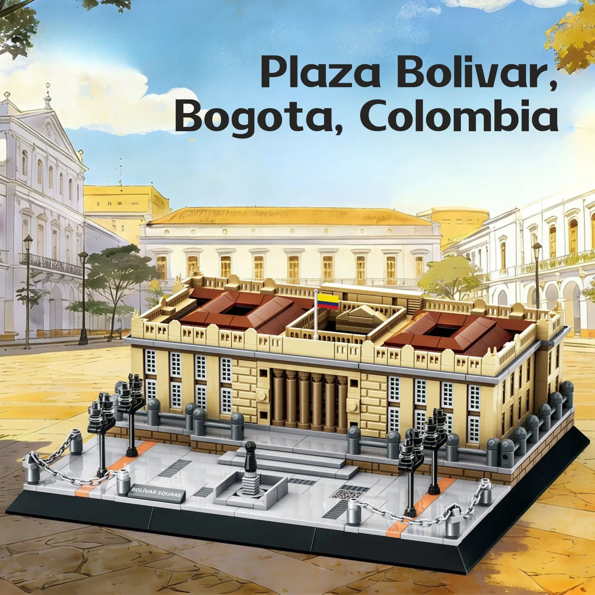 832pcs Plaza Bolivar Building Blocks Set MOC Street View Colombia Landmark Construction Modular Bricks Toys for Adults Gifts
832pcs Plaza Bolivar Building Blocks Set MOC Street View Colombia Landmark Construction Modular Bricks Toys for Adults Gifts