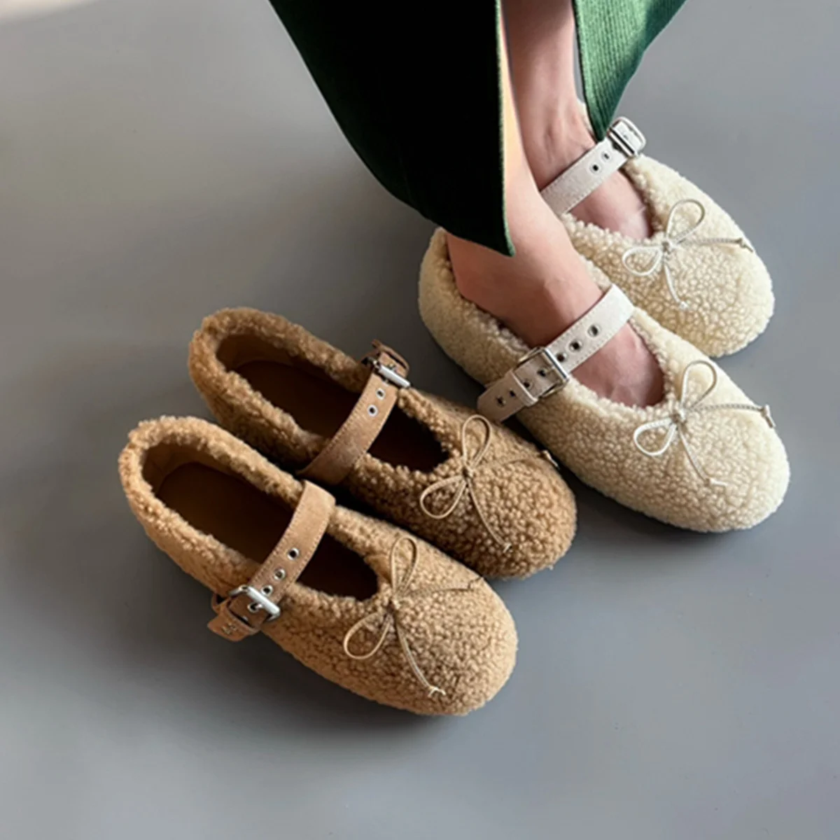 Jenny&Dave Fashion Elegant Super Soft Warm Winter Woman Shoes Flats Shoes For Woman Loafers Nordic Retro Lamb Wool Ballet Shoes
Jenny&Dave Fashion Elegant Super Soft Warm Winter Woman Shoes Flats Shoes For Woman Loafers Nordic Retro Lamb Wool Ballet Shoes