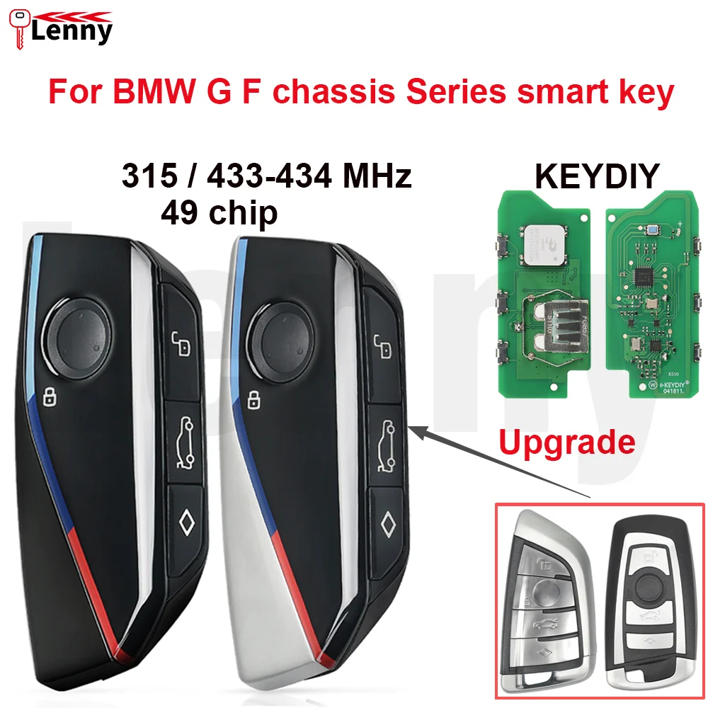 Lenny Upgraded BMW F G Chassis Series Smart Key 315/433MHz 49chip for BMW CAS4FEM BDC G01 G02 G08 G30 G31 G38 13 5 7 seriers key
Lenny Upgraded BMW F G Chassis Series Smart Key 315/433MHz 49chip for BMW CAS4FEM BDC G01 G02 G08 G30 G31 G38 13 5 7 seriers key