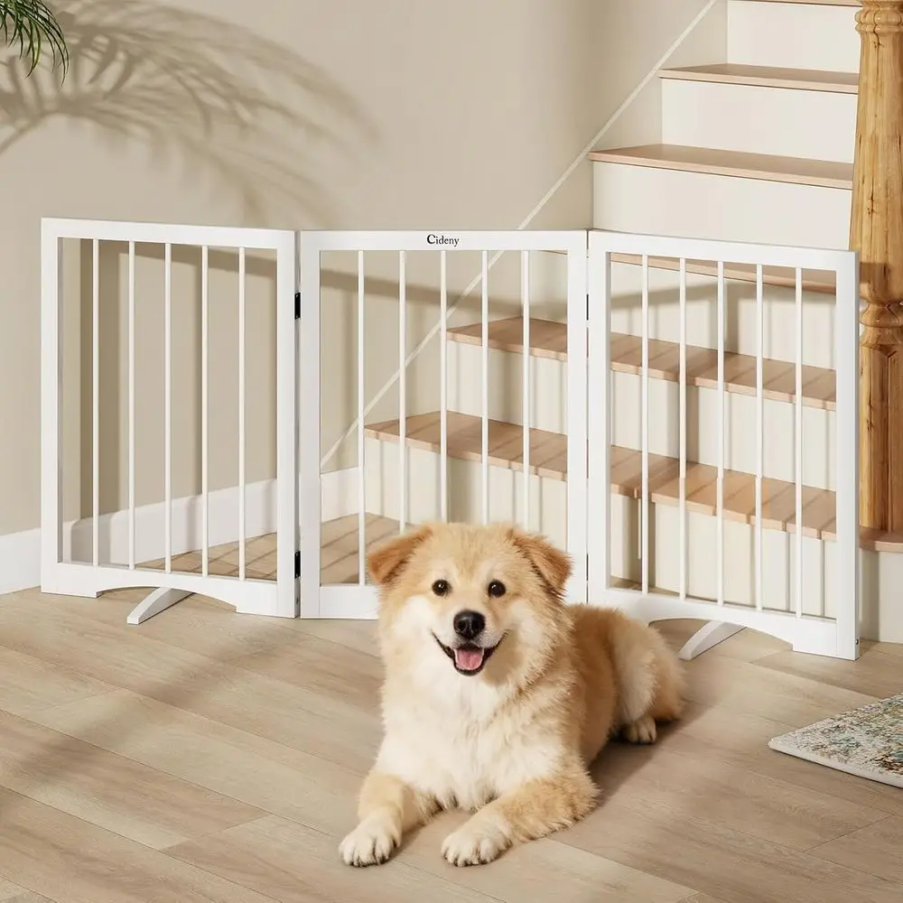 3-Panel Freestanding Pet Gate, Adjustable for Hallways and Stairs, 54x24 with Stability Feet
3-Panel Freestanding Pet Gate, Adjustable for Hallways and Stairs, 54x24 with Stability Feet