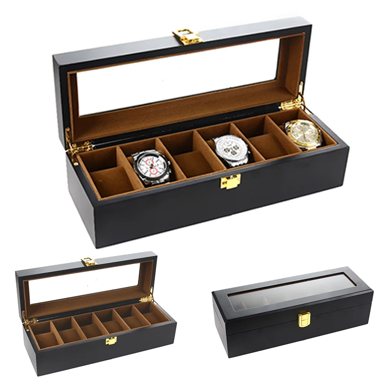 Wooden 6/10/12 Grids Luxury Watch Holder Boxes For Men and Women Glass Top Jewelry Organizer Stroge Cases Clock Gifts Boxes
Wooden 6/10/12 Grids Luxury Watch Holder Boxes For Men and Women Glass Top Jewelry Organizer Stroge Cases Clock Gifts Boxes