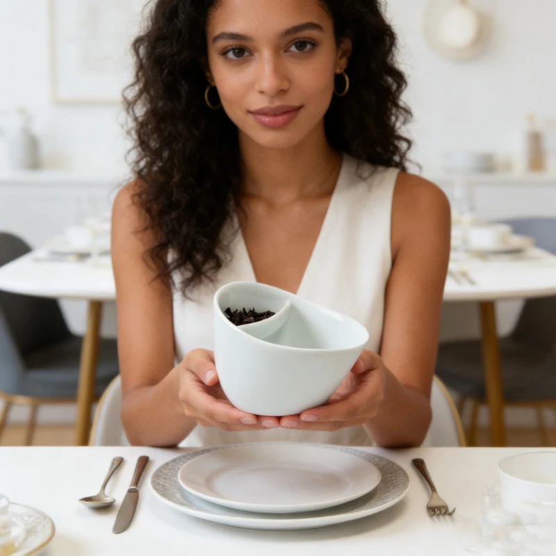 Modern Porcelain Wobble Cup - 350ml Black Tea Cup with Infuser, No-Spill Tilt Base, Sleek Design for Daily Tea Drinking
Modern Porcelain Wobble Cup - 350ml Black Tea Cup with Infuser, No-Spill Tilt Base, Sleek Design for Daily Tea Drinking