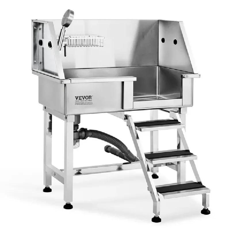 VEVOR 34" Pet Dog Bathing Station w/Ramp, Professional Stainless Steel Dog Grooming Tub w/ Storage Drawer, Faucet,Rich Accessory
VEVOR 34" Pet Dog Bathing Station w/Ramp, Professional Stainless Steel Dog Grooming Tub w/ Storage Drawer, Faucet,Rich Accessory