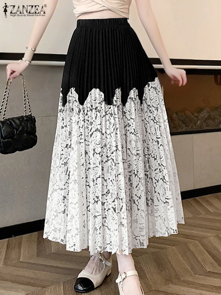 2025 ZANZEA Summer Lace Patchwork Skirts WomenElegant High Waist Party Work Faldas Saia Bohemain Holiday Pleated Long Skirt
2025 ZANZEA Summer Lace Patchwork Skirts WomenElegant High Waist Party Work Faldas Saia Bohemain Holiday Pleated Long Skirt